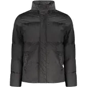 Rifle Elegante Schwarze Herrenjacke: Langer Ärmel, Taschen & Reißverschluss