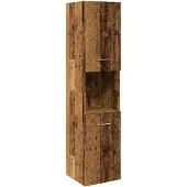 vidaXL Bad-Hängeschrank Altholz-Optik 30x30x130 cm Holzwerkstoff