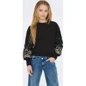ONLY Sweatshirt "KOGBROOKE L/S O-NECK FLOWER SWT NOOS", Baumwollmischung, regular fit