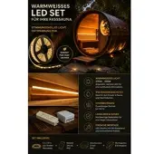 Remlights Fasssauna LED Strip warmweiss Wasser - und Hitzefest