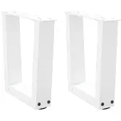 vidaXL Couchtischbeine V-Form 2 Stück Weiß 50x(30-31,3) cm Stahl