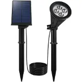 Lumisky 2-in-1-Solarstrahler zum Aufstellen oder Anbringen – – SPIKY AWAY B 34 – H 42 cm – weiße LED