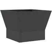 vidaXL Feuerstelle Schwarz 40 x 40 x 35 cm Wetterfeststahl