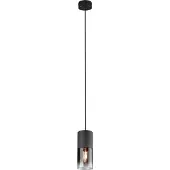 TRIO Robin Pendelleuchte Metall/Glas Schwarz matt