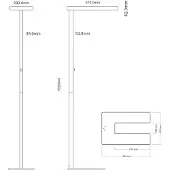 Alco LED-Stehleuchte, stufenlos dimmbar, direkt & indirekt leuchtend, H 1950 mm, 2 x 40 W, schwarz