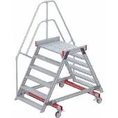 Euroline 512 mobiler Überstieg 60° Stufenausführung Alu gerieft Stufenbreite 1000mm 6 Stufen