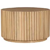 SIT Möbel Couchtisch | Ø 55 cm | Mangoholz natur | Ribbed-Look | B 55 x T 55 cm H 34 cm | 12884-01 | Serie COUCHTISCH