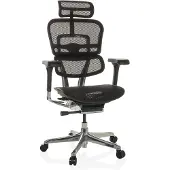 Hjh OFFICE Luxus Chefsessel ERGOHUMAN GEN2 Ergonomischer Bürostuhl mit Armlehnen (höhenverstellbar) Netzstoff Drehstuhl für Büro, Zuhause