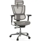 Hjh OFFICE Luxus Chefsessel ERGOHUMAN SLIM GEN2 Ergonomischer Bürostuhl mit Armlehnen (höhenverstellbar) Netzstoff Drehstuhl für Büro, Zuhause