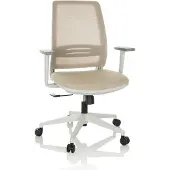 Hjh OFFICE Home Office Bürostuhl PROFONDO ECO W Schreibtischstuhl mit Armlehnen Stoff / Netzstoff Drehstuhl