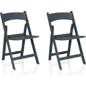 Hjh LIVING Outdoor Stuhl 2er Pack Faltstuhl TRAVANO 1 Kunststoff Gartenstuhl, wetterfester Stuhl für Garten Terrasse Balkon