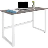 Hjh OFFICE WORKSPACE LIGHT I | 120x60 - Schreibtisch Grau / Weiß