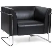Hjh OFFICE CURACAO | 1-Sitzer - Lounge Sofa Schwarz