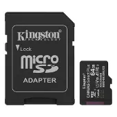 Kingston Technology 64GB microSDXC Canvas Select Plus Gen3 100MB/s A1 (Einschließlich SD Adapter), 64 GB, MicroSDXC, Klasse 10, UHS-I, 100 MB/s, Class 1 (U1)