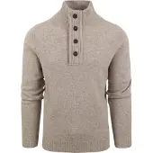 Barbour Mocker Pullover Merino Wolle Greige