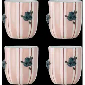 Bloomingville Tragebecher, rosa, 4er-Set