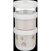 Mepal Snackbox stapelbar Mio 3-teilig - Sunshine & Rainbow