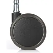 Hjh OFFICE 5x ROLO FREE 10mm/65mm Hartböden - Stuhlrollen Schwarz