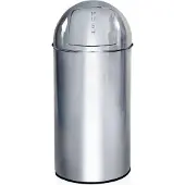 Hjh OFFICE PUSH 35L - Mülleimer Chrom