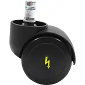 Hjh OFFICE 5x ROLO ESD 11mm/50mm Hartböden - Stuhlrollen Schwarz