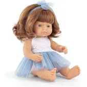 Miniland Rothaarige Babypuppe 38 Cm Blau Kinder Blau One Size