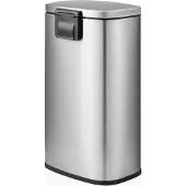 Hjh OFFICE Mülleimer 30 Liter Clean 15 Abfalleimer Mülltrenner rechteckig für Küche, Büro mit Step-On 63.0 x 30.0 x 36.0 cm