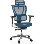 Hjh OFFICE Luxus Chefsessel ERGOHUMAN SLIM GEN2 Ergonomischer Bürostuhl mit Armlehnen (höhenverstellbar) Netzstoff Drehstuhl für Büro, Zuhause
