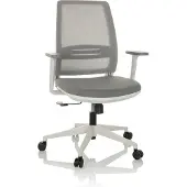 Hjh OFFICE Home Office Bürostuhl PROFONDO ECO W Schreibtischstuhl mit Armlehnen Stoff / Netzstoff Drehstuhl