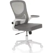 Hjh OFFICE Home Office Bürostuhl BELIO W Schreibtischstuhl mit abklappbaren Armlehnen Stoff / Netzstoff Drehstuhl