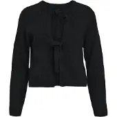Object Kurzer Wollgemisch Strickjacke Schwarz L