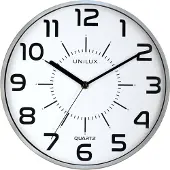 Unilux Geräuschlose Wanduhr In Metallic-grau 285 Cm Silber Silber One Size