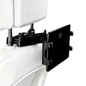 IMoshion Kopfstützen-Tablethalter für das Auto mit verstellbarem Arm - Schwarz