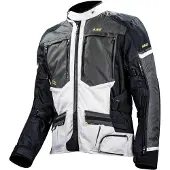 LS2 Norway wasserdichte Motorrad Textiljacke, schwarz/grau/fluo-gelb, 3XL