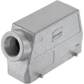 Harting Han 24B Tüllengehäuse hoch, 1xPG29 seitlicher Kabelabgang, für 2 Bügel (am Unterteil) Verschraubung PG29