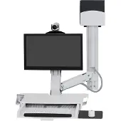 Ergotron - Befestigungskit (CPU-Halter, Tastatur-Tablett, Monitorhalterung) - für LCD-Display / PC-Ausrüstung - kleiner CPU-Halter - Aluminium, hochwertiger Kunststoff - weiß
