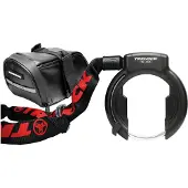 Trelock Rahmenschloss Set RS 480 P-O-C NAZ inkl. Kette ZR 355 und Bag