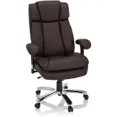 Hjh OFFICE BUILDER XXL I | Kunstleder - XXL Drehstuhl Dunkelbraun