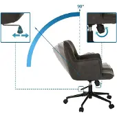 Hjh LIVING Home Office Bürostuhl SOLAO LIFE Schreibtischstuhl mit Armlehnen Stoff Drehstuhl
