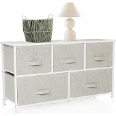 Hjh LIVING Kommode mit 5 Schubladen FOLDAR Sideboard Schrank 55.0 x 100.0 x 30.0 cm