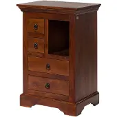 MASSIVMOEBEL24.DE MASSIVMOEBEL24 Kommode Akazie 55x40x80 nougat lackiert OXFORD #503