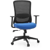 Hjh OFFICE Home Office Bürostuhl Sedito Schreibtischstuhl mit Armlehnen Stoff / Netzstoff Drehstuhl