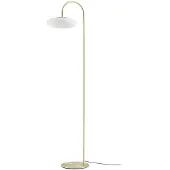 LUCANDE LED-Stehleuchte Tenebra, 150 cm, messing/weiß, Glas
