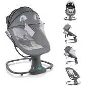 Moni Babywippe Axel 3 in 1 Schaukelfunktion Stubenwagen, Fernbedienung, Melodien grün