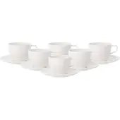 Villeroy & Boch Artesano Original Kaffeetasse mit Untertasse 250 ml 6er Set