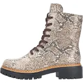 Rieker Damen Bikerboots beige animalprint Kunstleder - Größe: 41