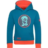 TROLLKIDS Kinder Troll Kapuzenpullover summernight blue/red clay 128