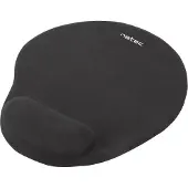 Natec Marmot, Schwarz, Einfarbig, Stoff, Gel, Gummi, Handgelenkauflage, Anti-Rutsch-Basis