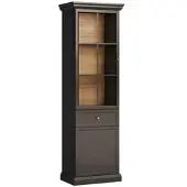 Petits-meubles VITRINE Toja Anthrazitfarbenes Holz