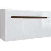 Petits-meubles Buffet Darrel mit 3 Schubladen und 3 Türen, Weiß, 150cm
