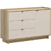 Petits-meubles Kommode Donna mit 3 Schubladen und 1 Tür, Kaschmir, 134cm